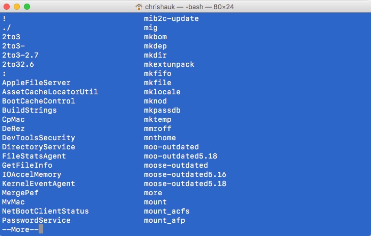 Mac terminal install command